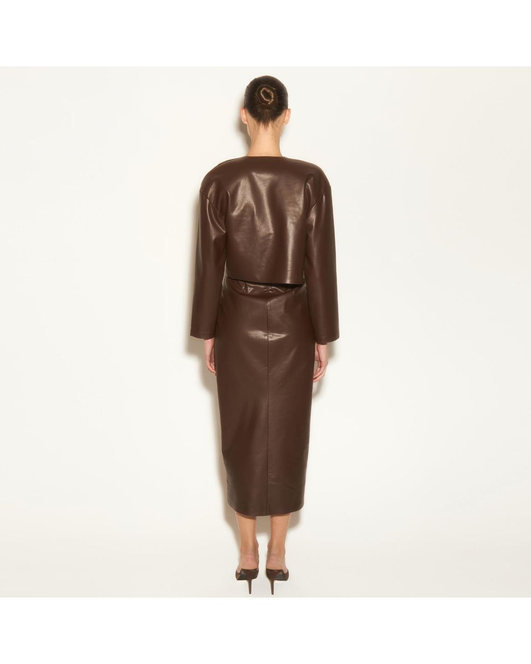 Herfetch Brown Midi Power Dress
