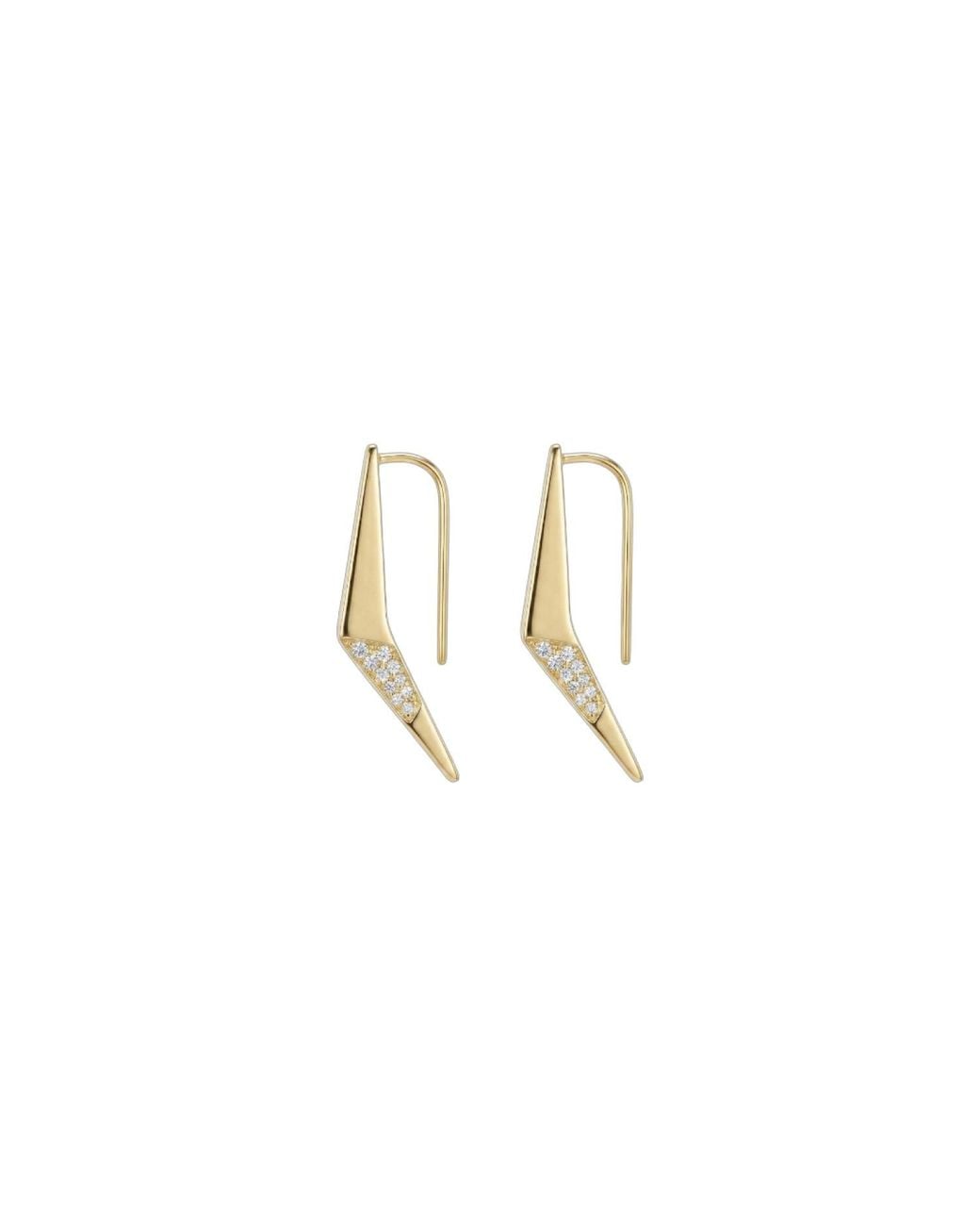 Gutta Design Metallic Boomerang Earring Plated
