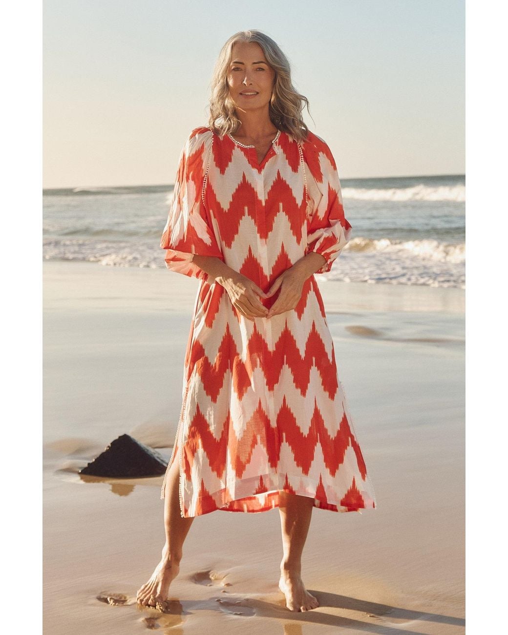 Adrift Clothing Red Mandy Tunic Dress