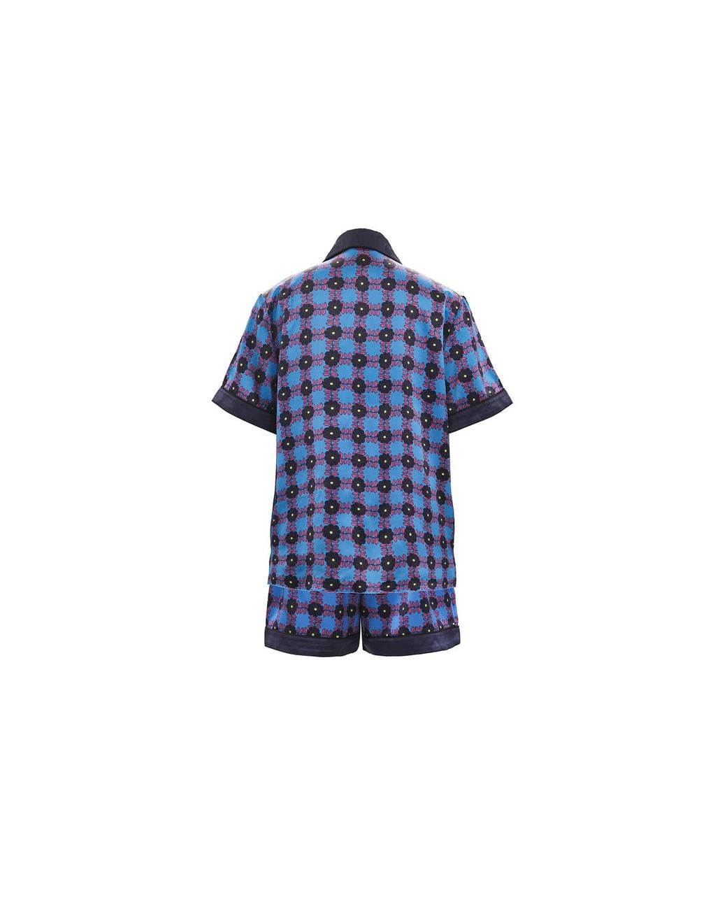 Emma Wallace Blue Aila Shorty Pj Set