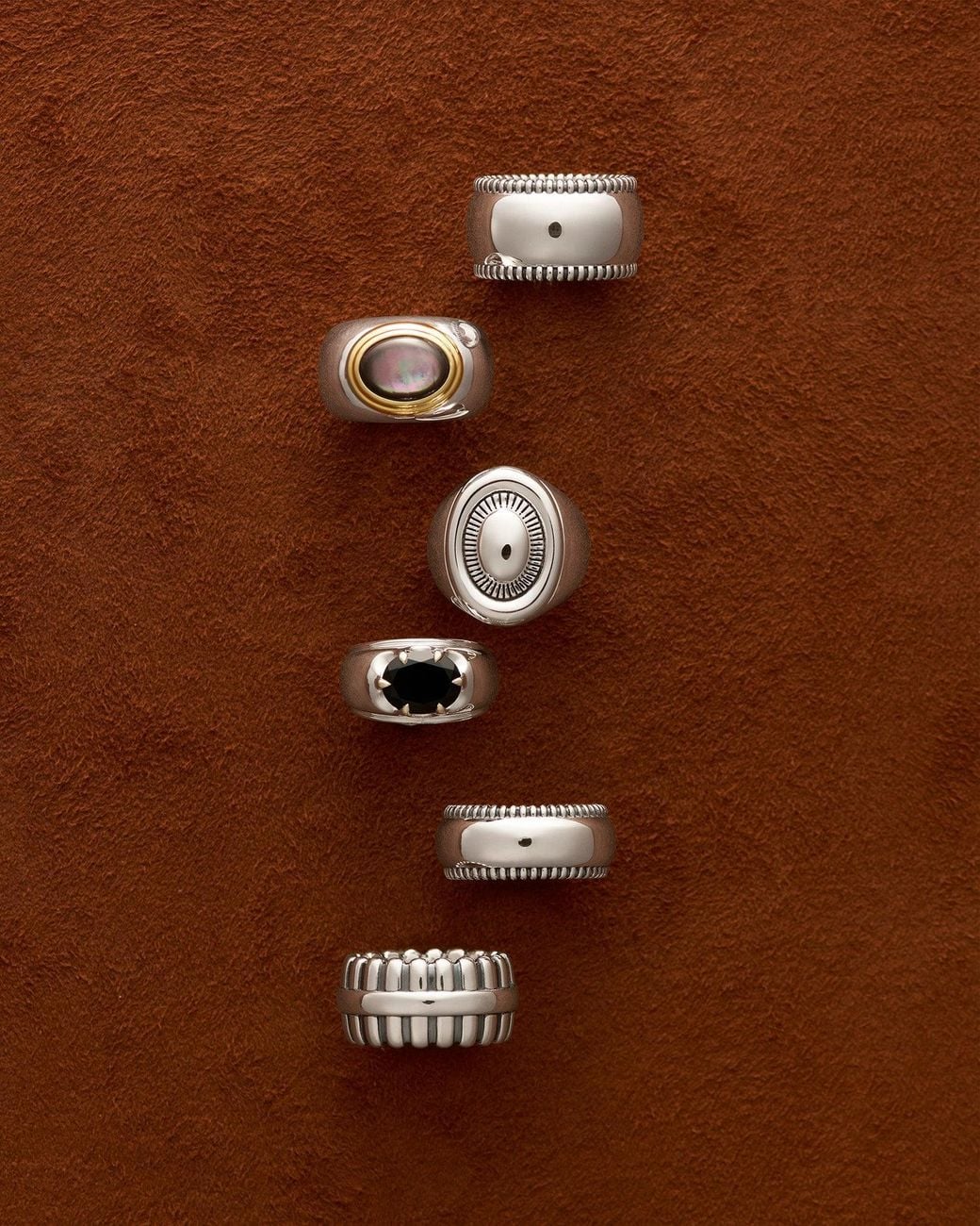 Stone Fruit Metallic Large Disc Ring
