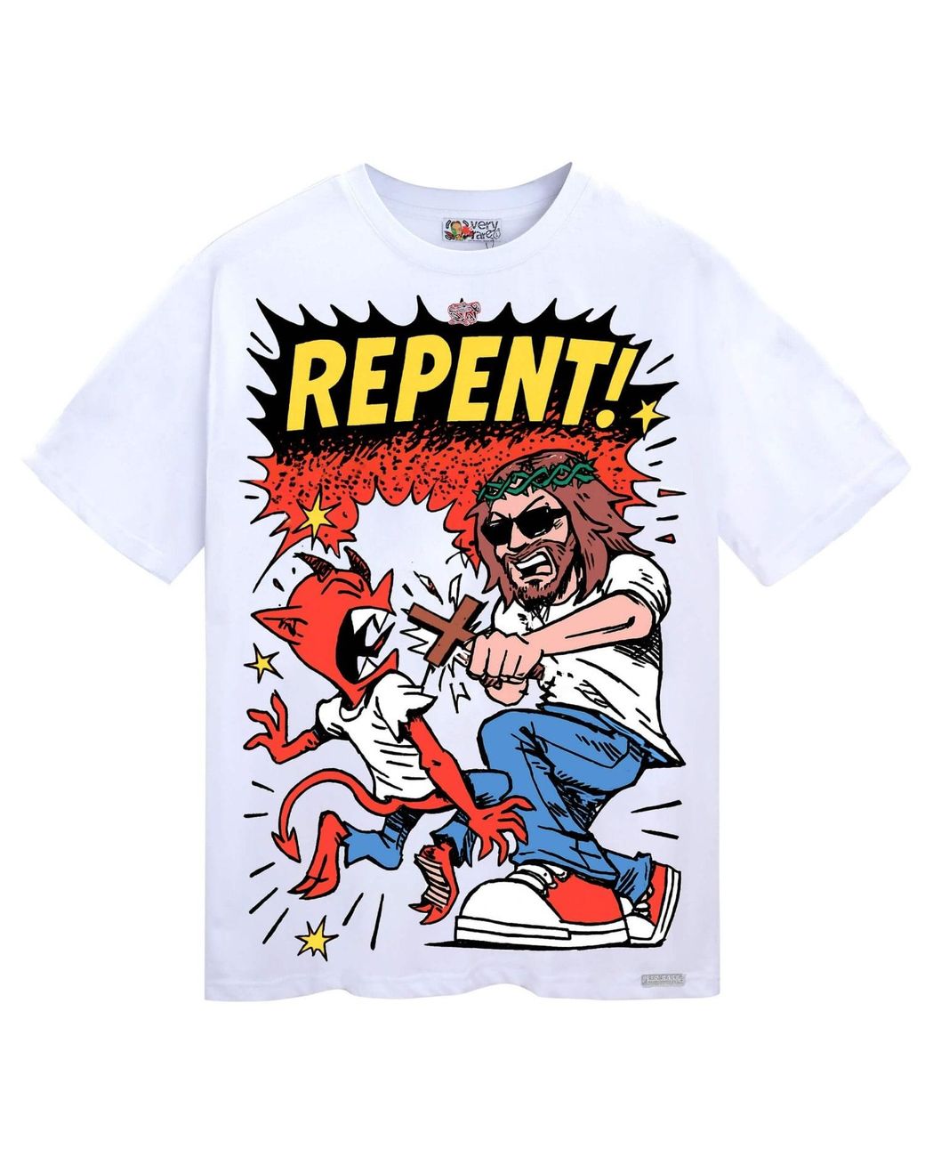 VERYRARE White Jesus Repent Tee for men