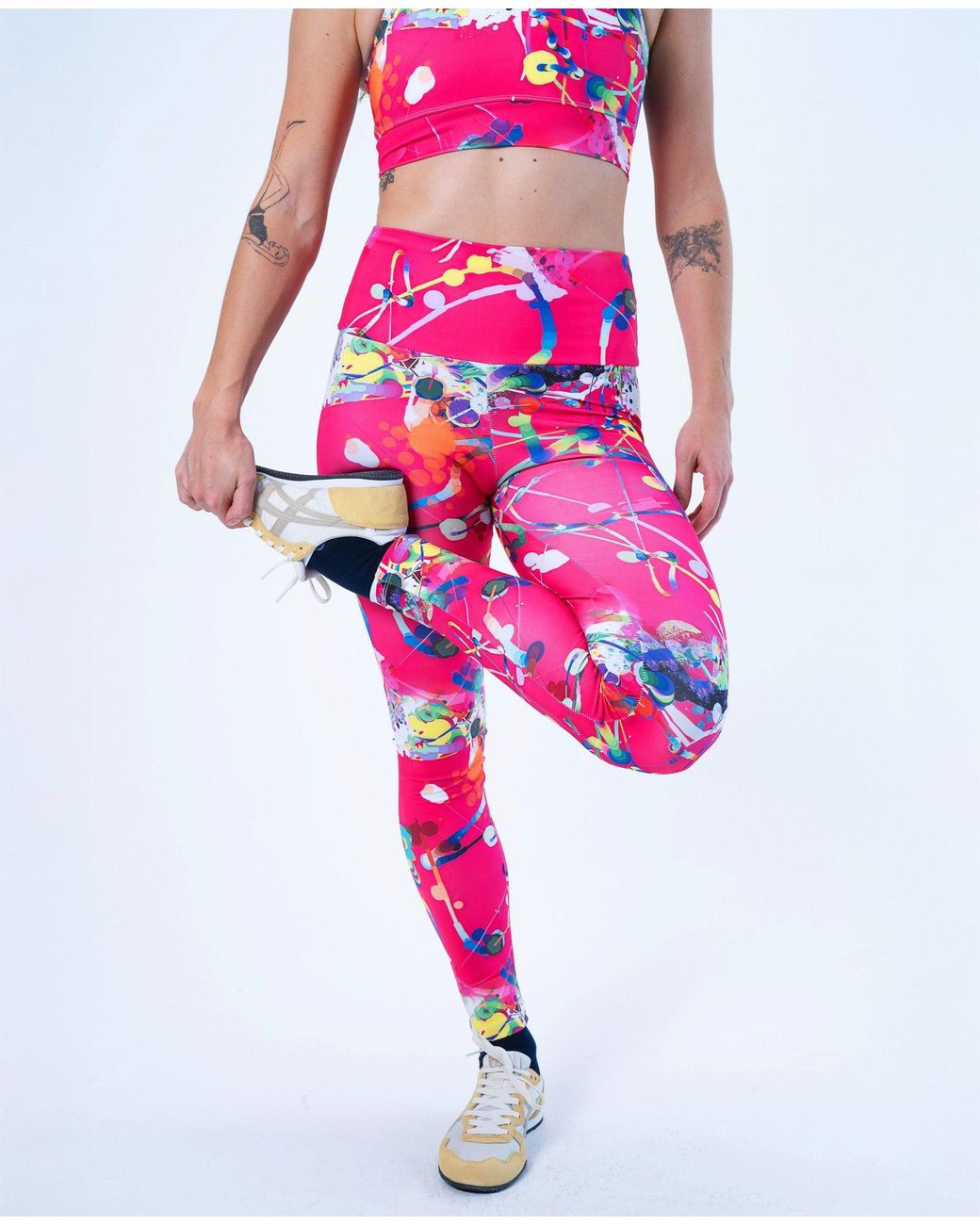 Lilia Munn Pink High Waisted Leggings –