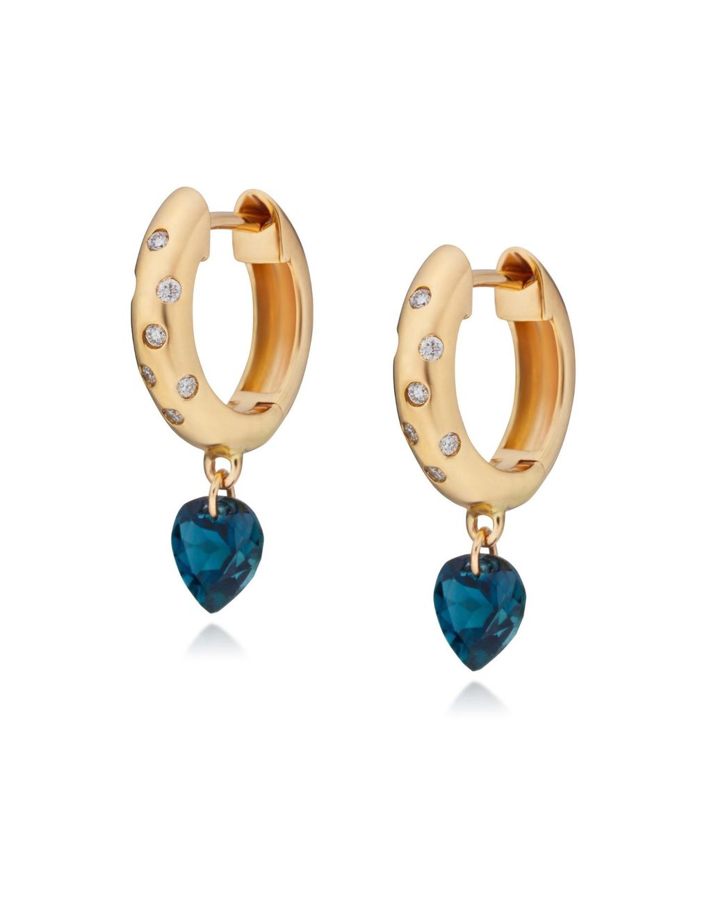 Preeti Sandhu Metallic Rangoli Sapphire Hoops