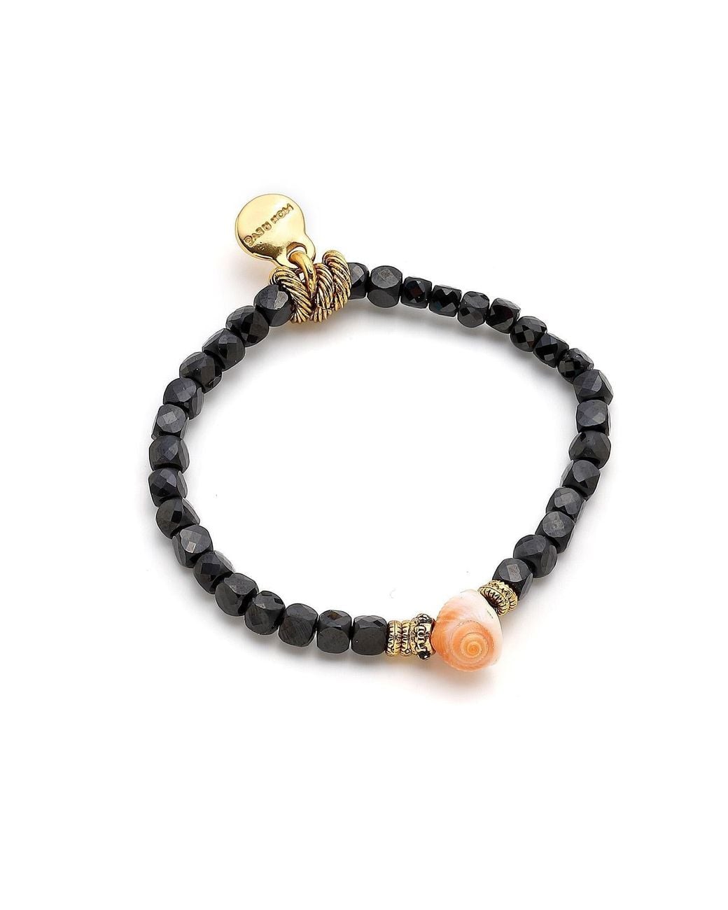 Adriana Pappas Designs Metallic Mini Shell Stretch Bracelet