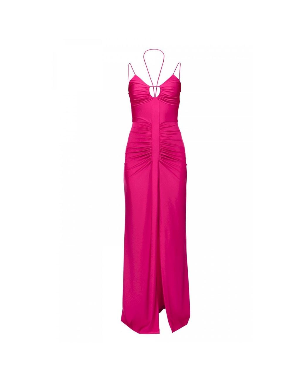 AGGI by HALEWSKI Pink Ines Fuchsia Pearl Maxi Evening Sleeveless Dress