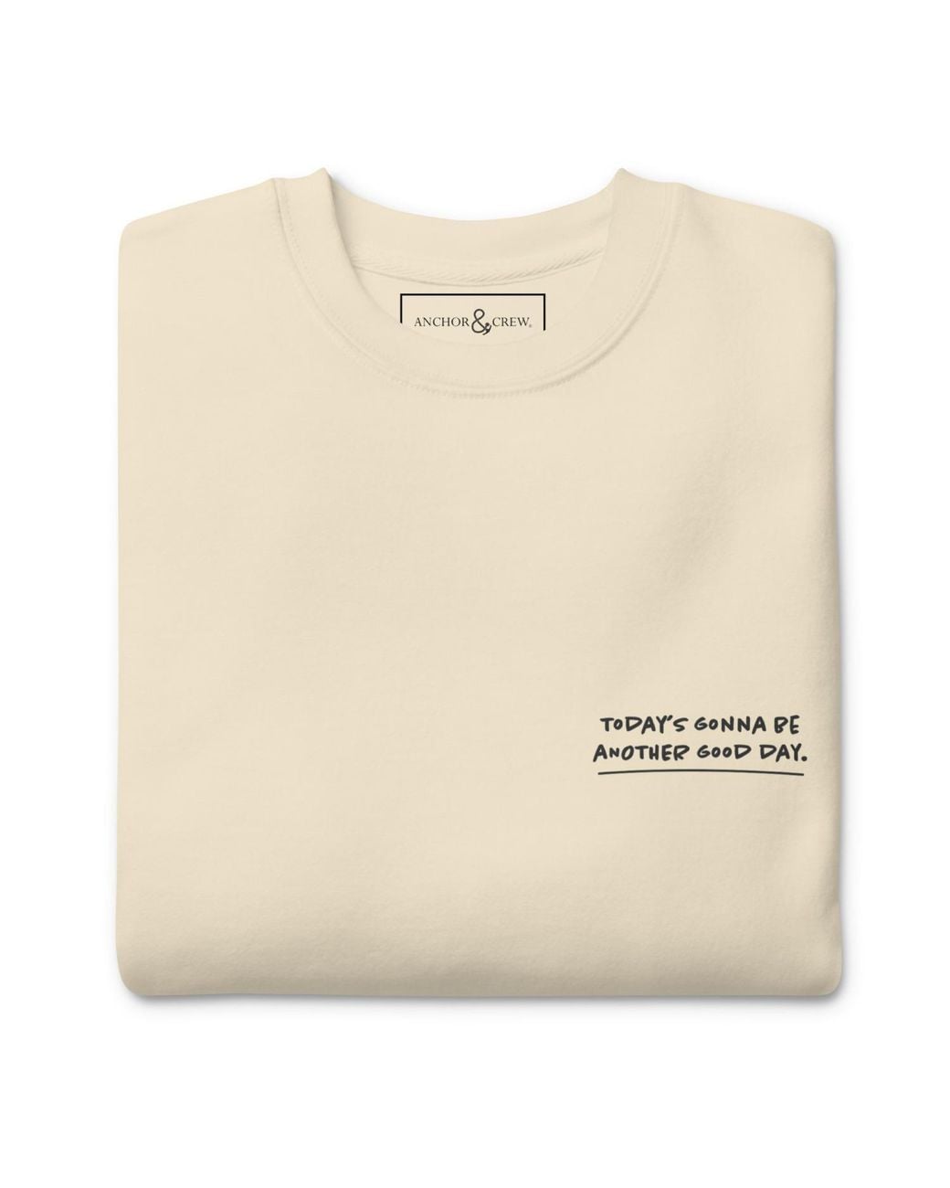 Anchor and Crew Natural Neutrals Bone Flamingo Another Good Day Cotton Blend Sweatshirt