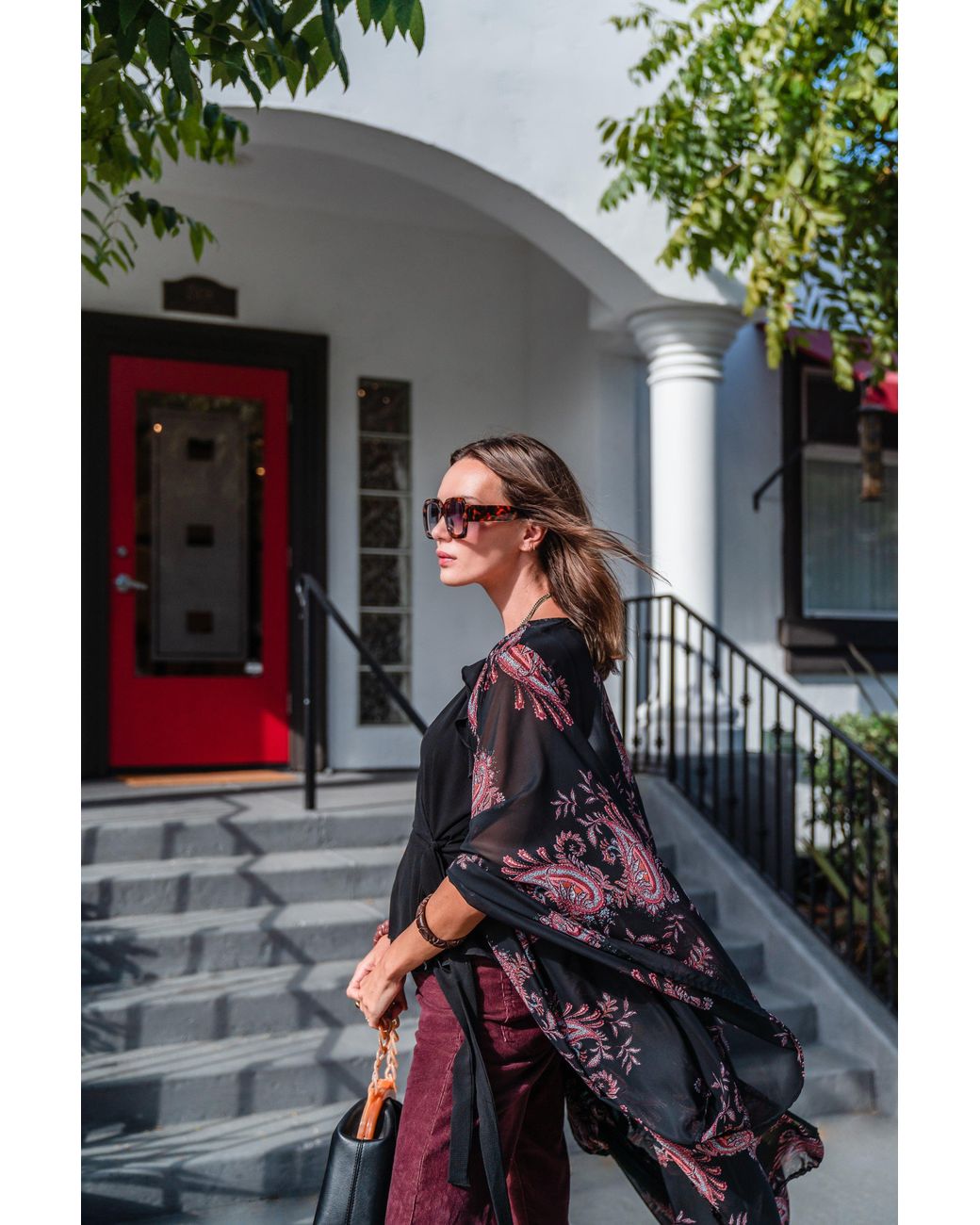 Jennafer Grace Black Vera Paisley Kimono
