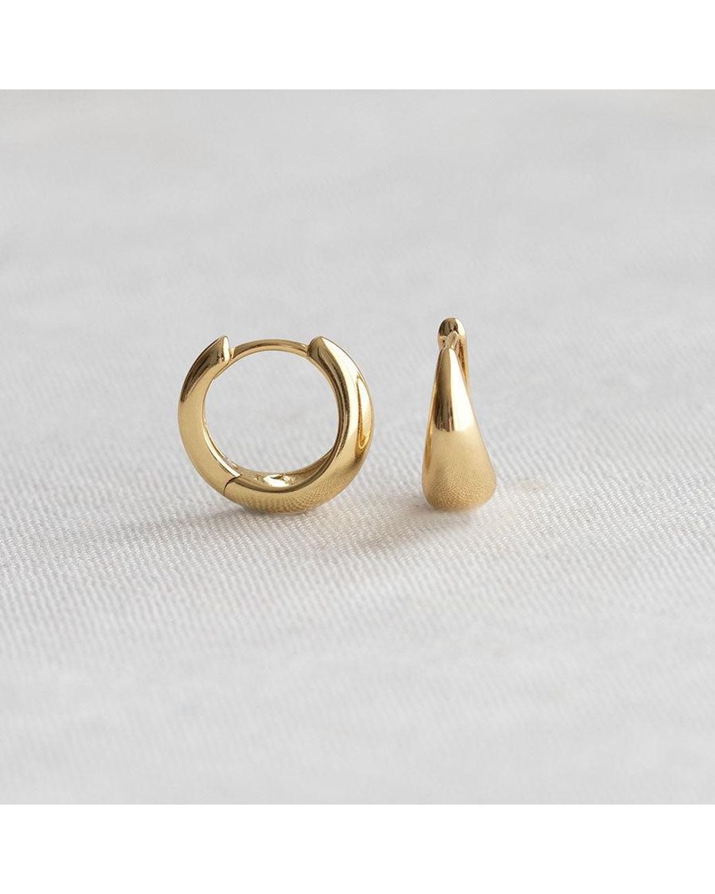 Kris Nations Metallic Tapered Huggie Hoop Earring