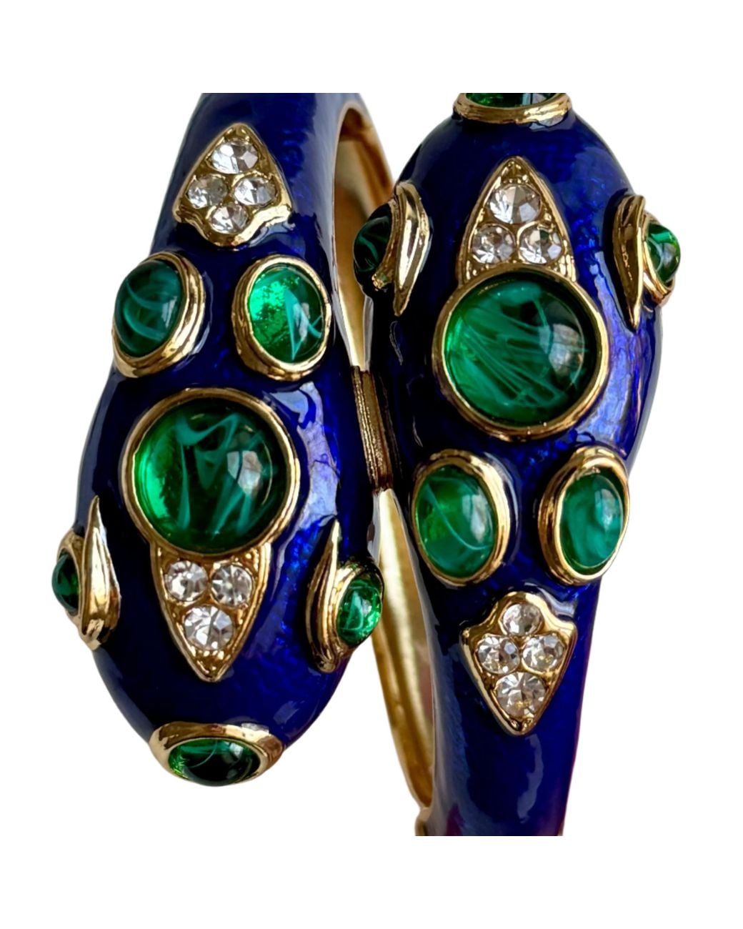 Laura Gray Blue Cobalt Double Headed Snake Bracelet