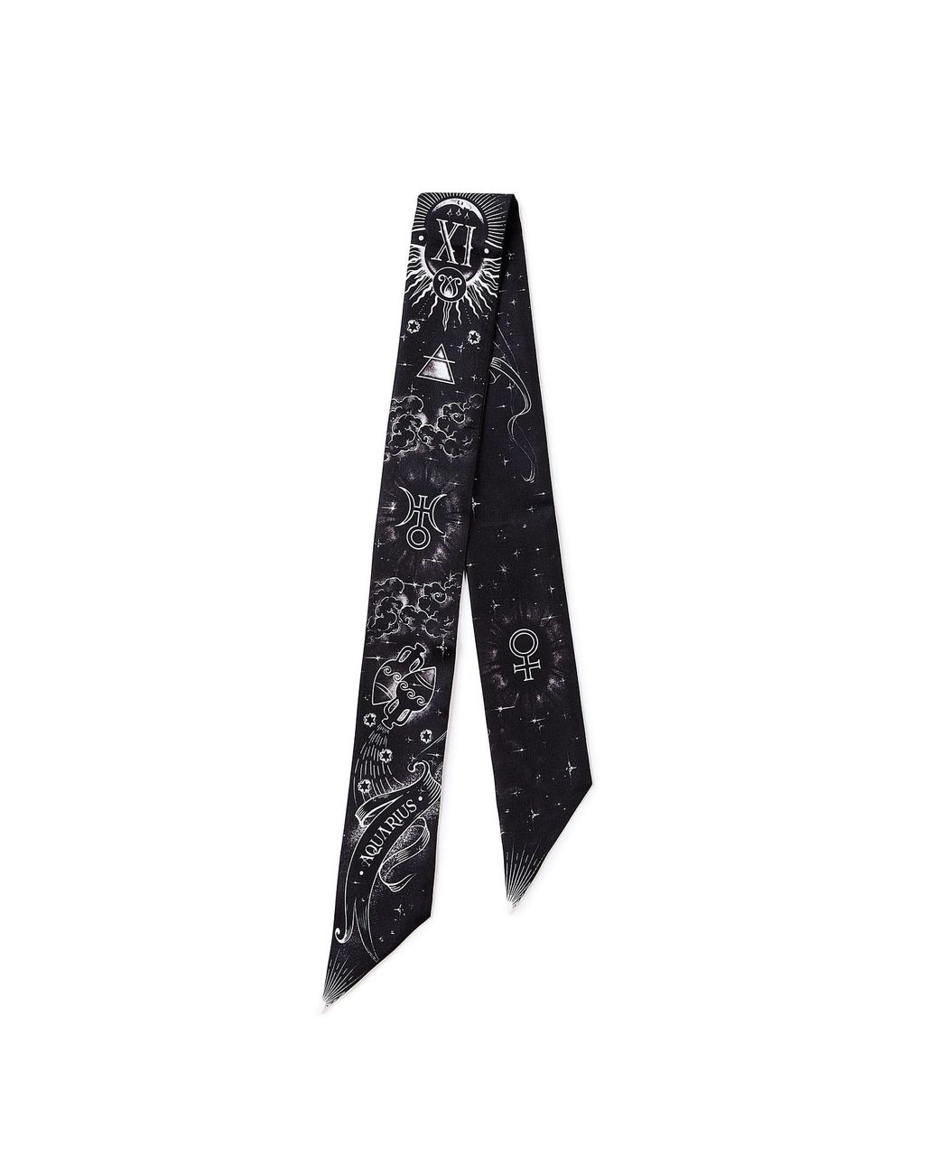 Silk&Soul Black Aquarius Zodiac Twilly