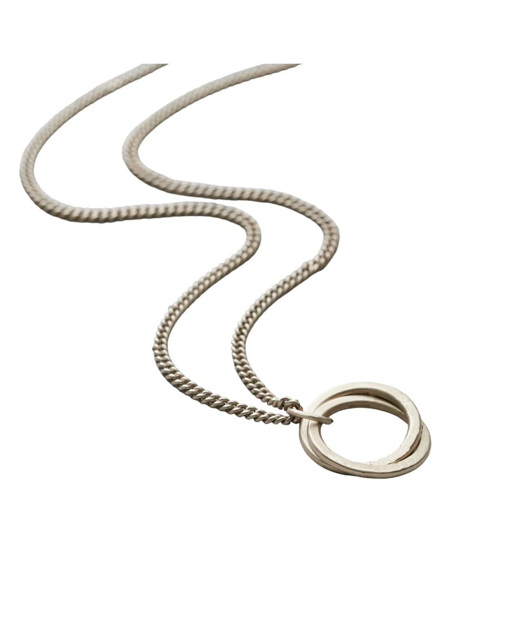 Posh Totty Designs Metallic Sterling Interlinking Ring Necklace for men