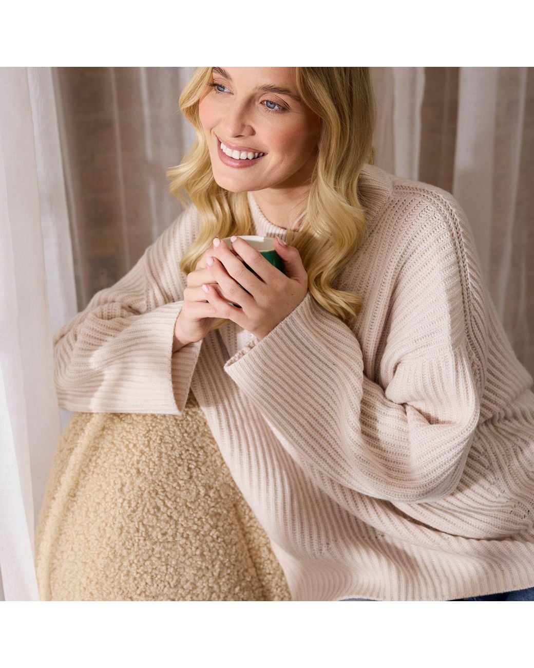 Cove Gray Neutrals Luna Ribbed Jumper