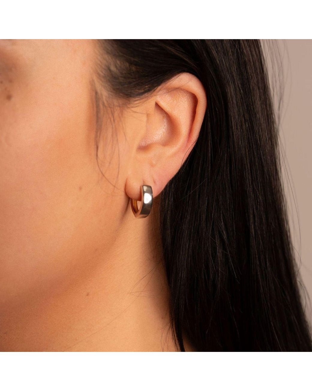 Belinda Jewelz Metallic Mixed Metal Reversable Hoop Earrings