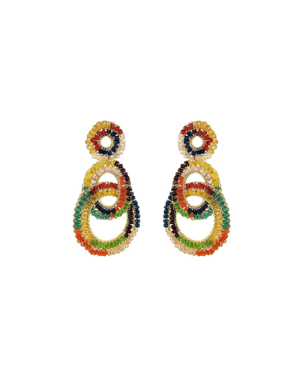 Lavish by Tricia Milaneze Metallic Multi & Artemis Handmade Crochet Earrings