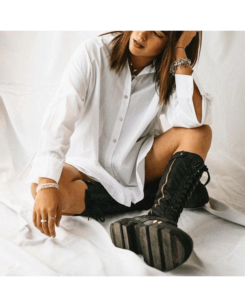 Urbnkicks Black Jungle Tall Knee-High Boots