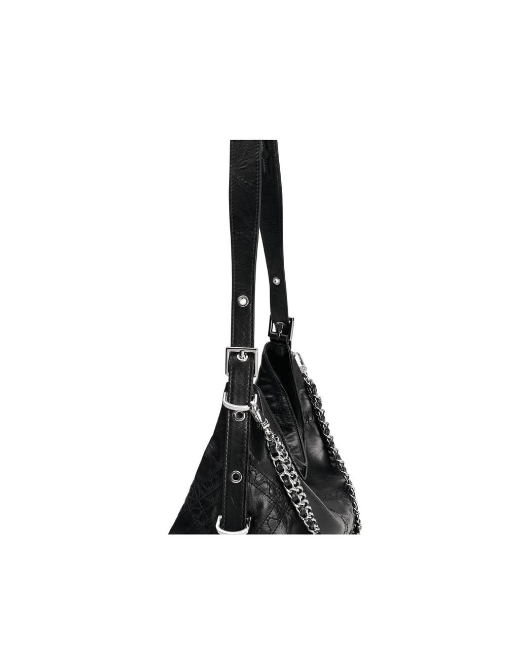 Orange Cube Black Metropolitan Chain Hobo