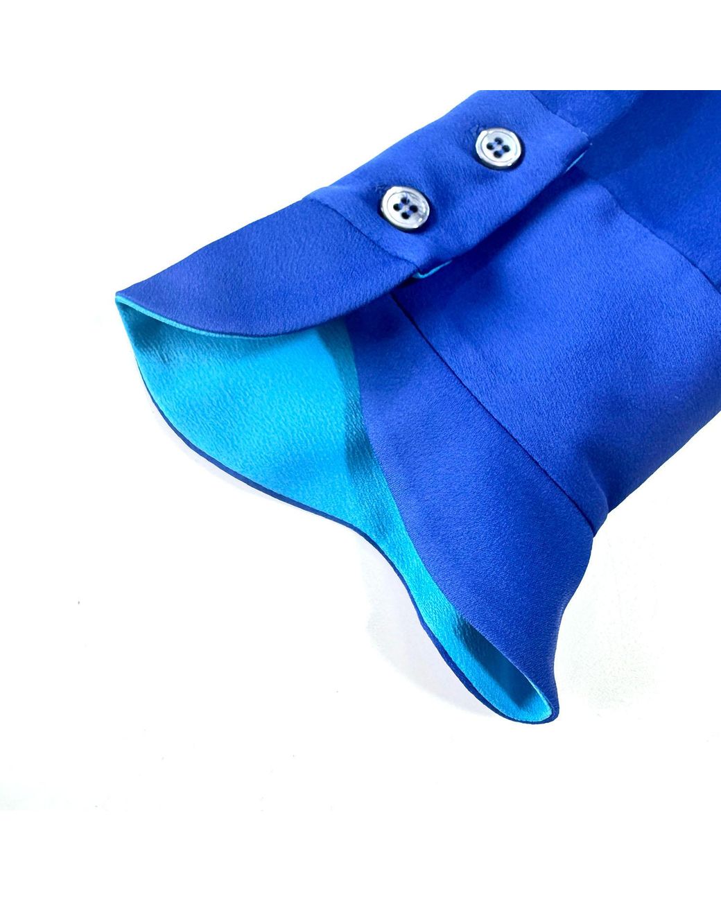 Arto. Blue Be Bright & Excited Cuff Shirt
