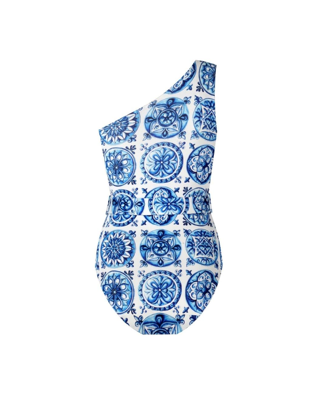 Nur Karaata Blue Soleil Bleu Blanc Swimsuit