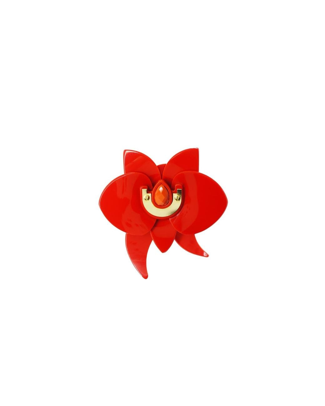 Gissa Bicalho Red Brooch Orchid