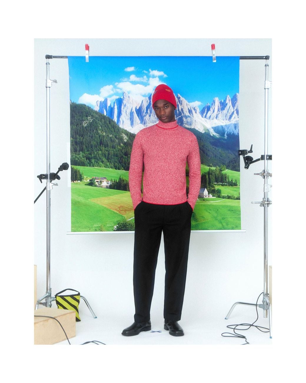 INGMARSON Pink Speckled Wool & Cashmere Rollneck for men