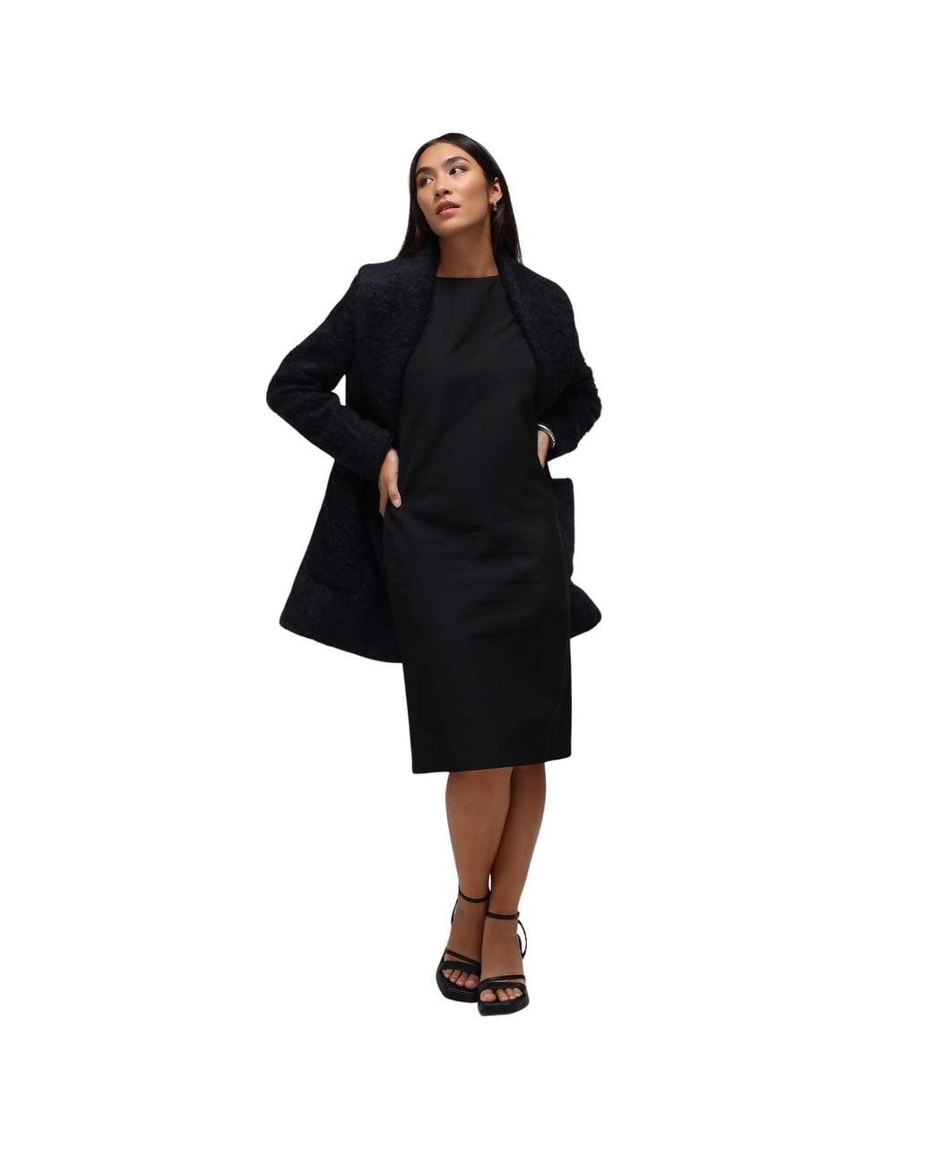 Humans & Land Black Winter Short Coat