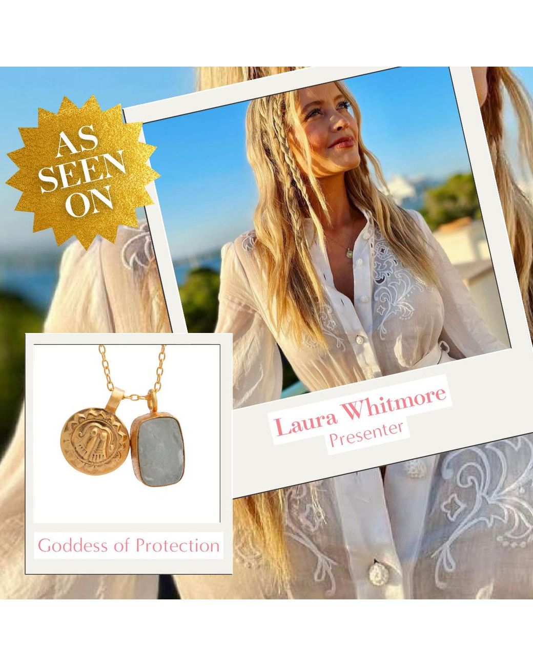Goddess Charms Metallic Goddess Of Protection Charm Necklace
