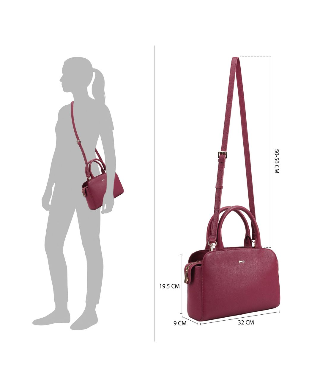 Paul Costelloe Purple Giselle Leather Crossbody Bag