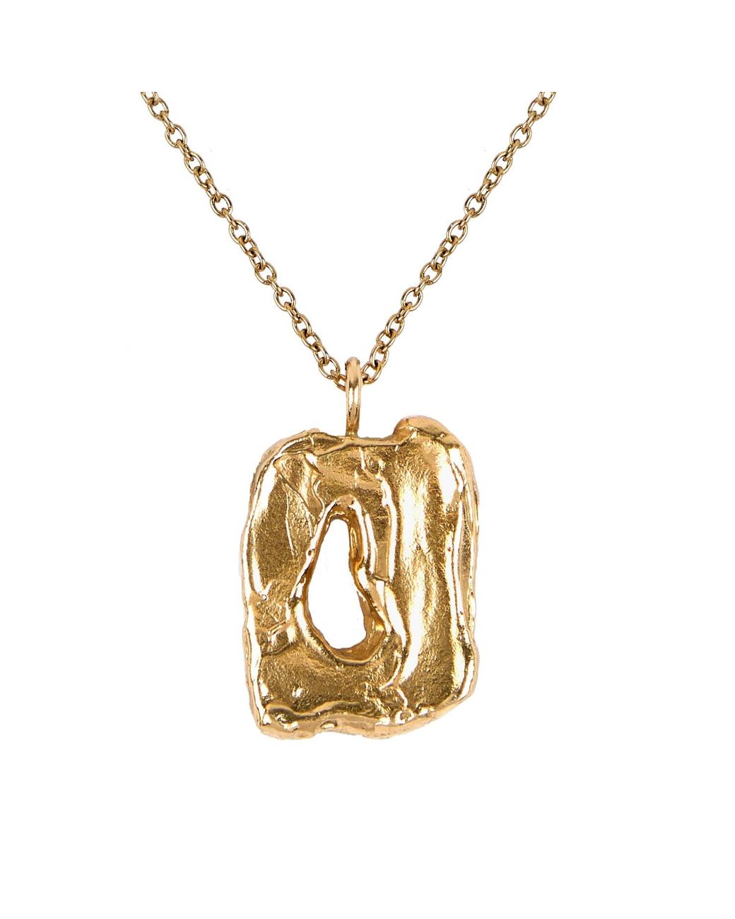 De Roms Metallic Large Abstract Molten Soulmate Necklace