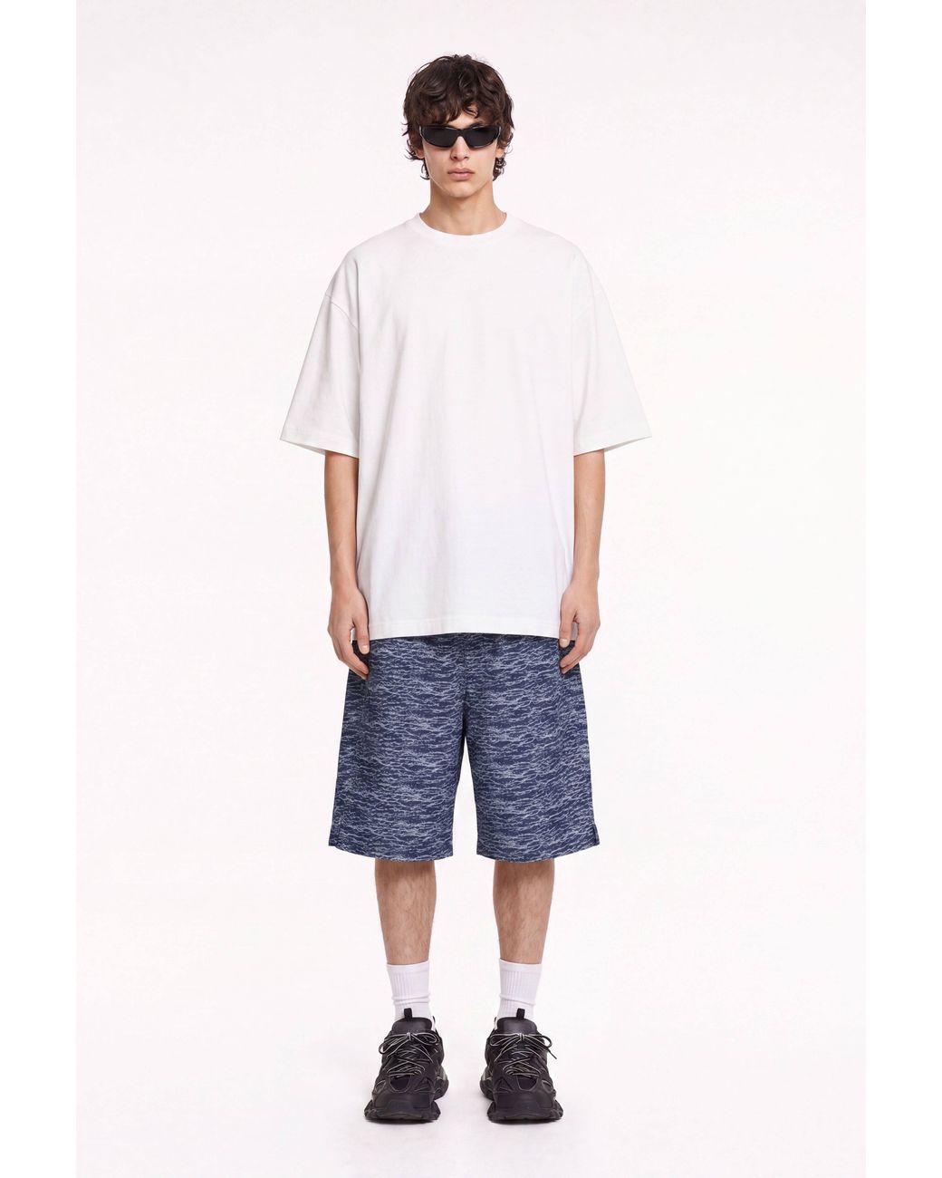 mysimplicated Blue Storm Waves Denim Shorts