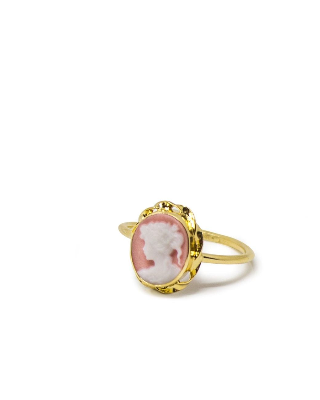 Vintouch Italy Metallic Plated Mini Cameo Ring