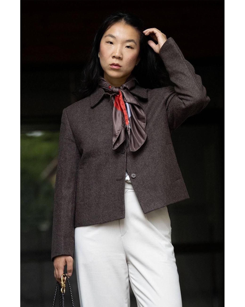 Stovaria Black Deep Himalayan Yak Wool Cropped Statement Jacket
