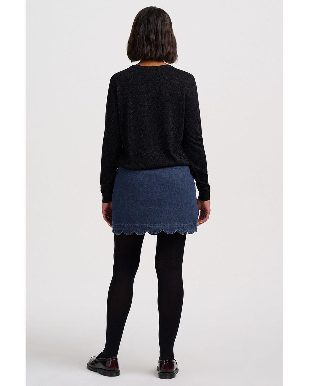 Sugarhill Black Astrid Sparkly Sweater Lightning