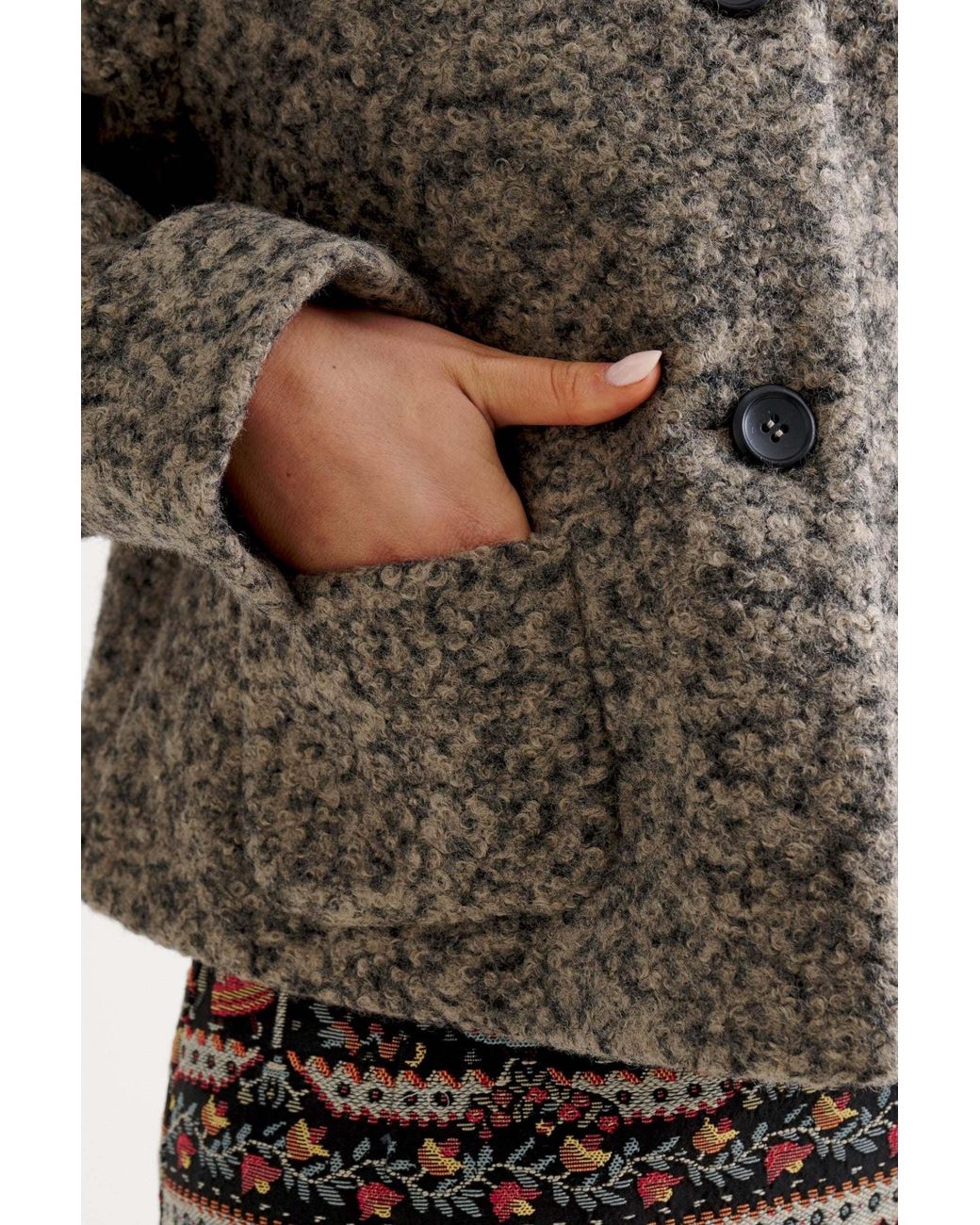 Louche Brown Apple Boucle Jacket