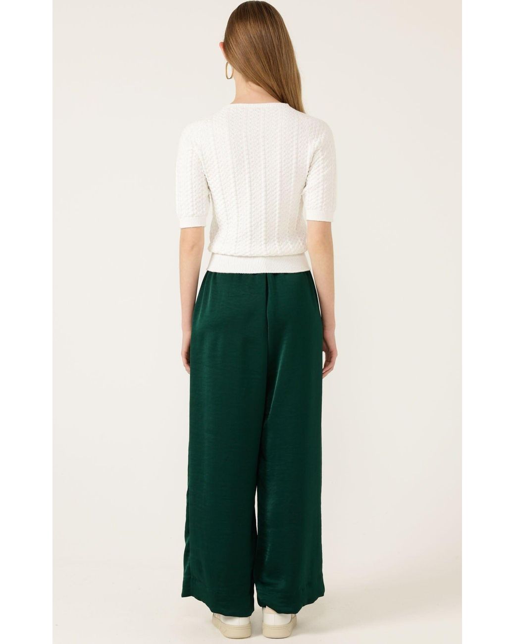 SACHA DRAKE White Short Sleeve Chevron Knit Top
