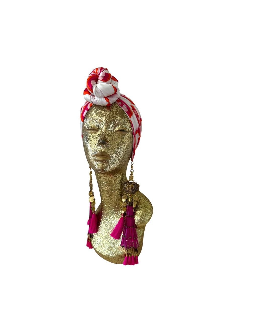 Julia Clancey Pink Edith Silk Dream Olympia Reversible Turban