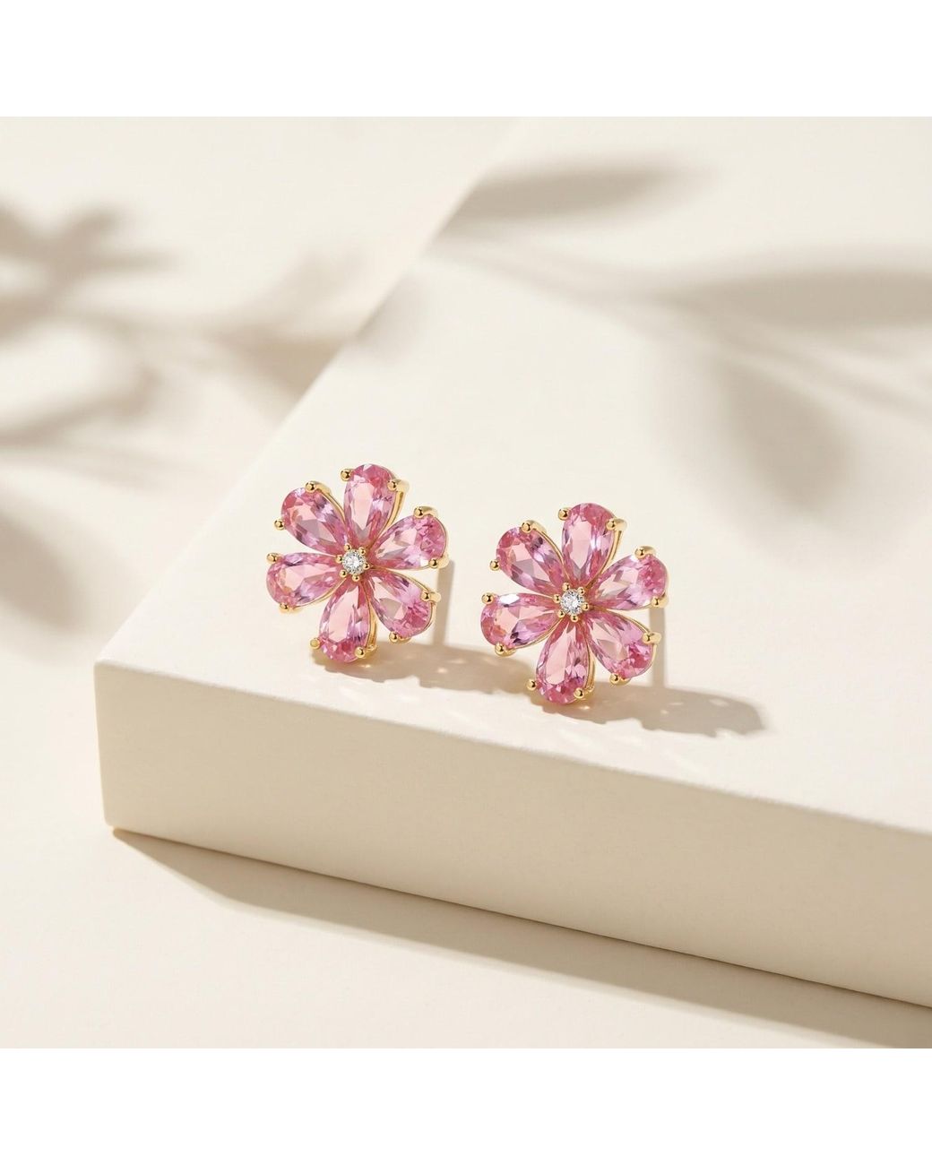 Kai Fine Jewelry Pink Solid Natural Tourmaline & Diamond Flora Earrings
