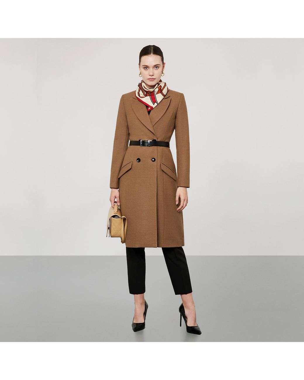 SEREN LONDON Brown Neutrals Classic Double-Breasted Coat