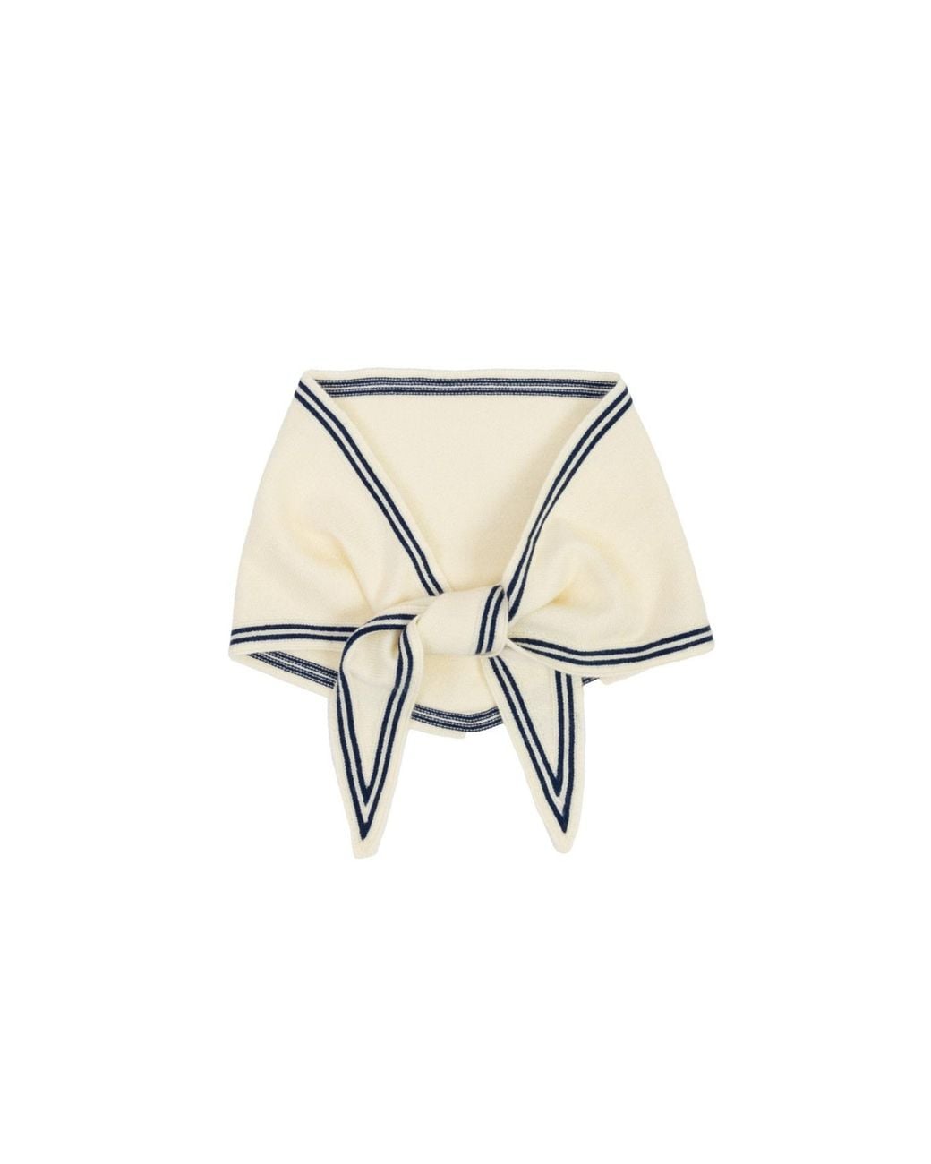 Saachi Green Solid Triangle Ivory Scarf