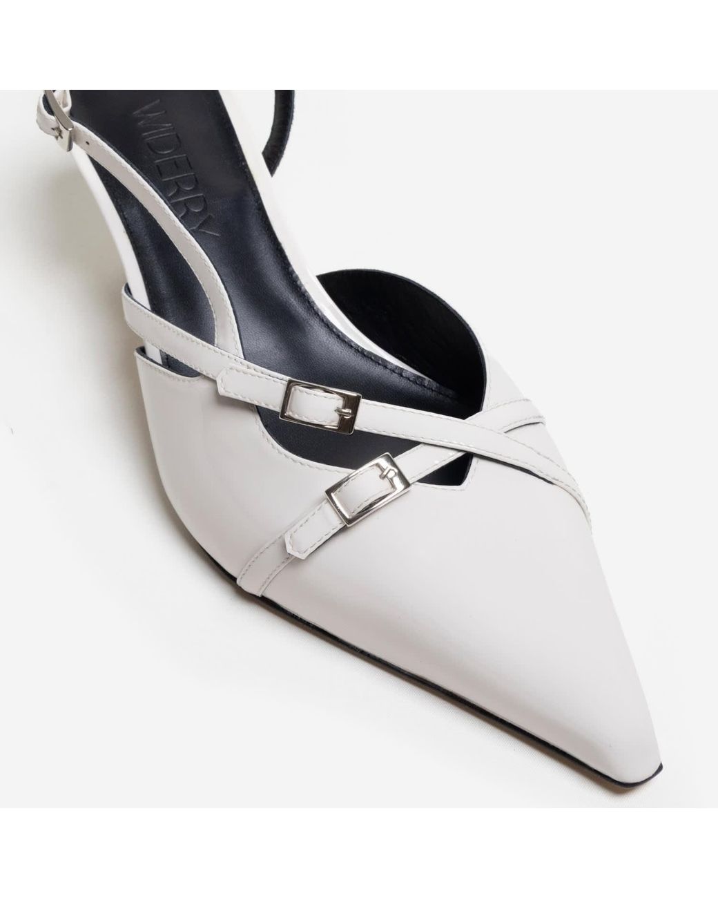Widerry White Wide Fit Kitten Heels Katia Craie