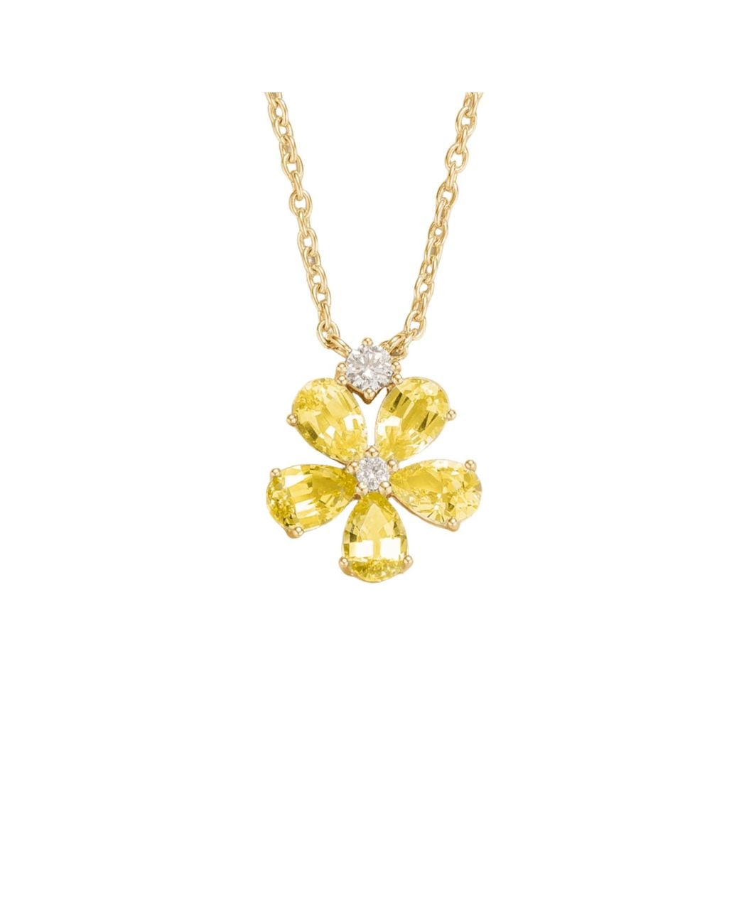 Juvetti Metallic Florea Necklace Sapphire & Diamond