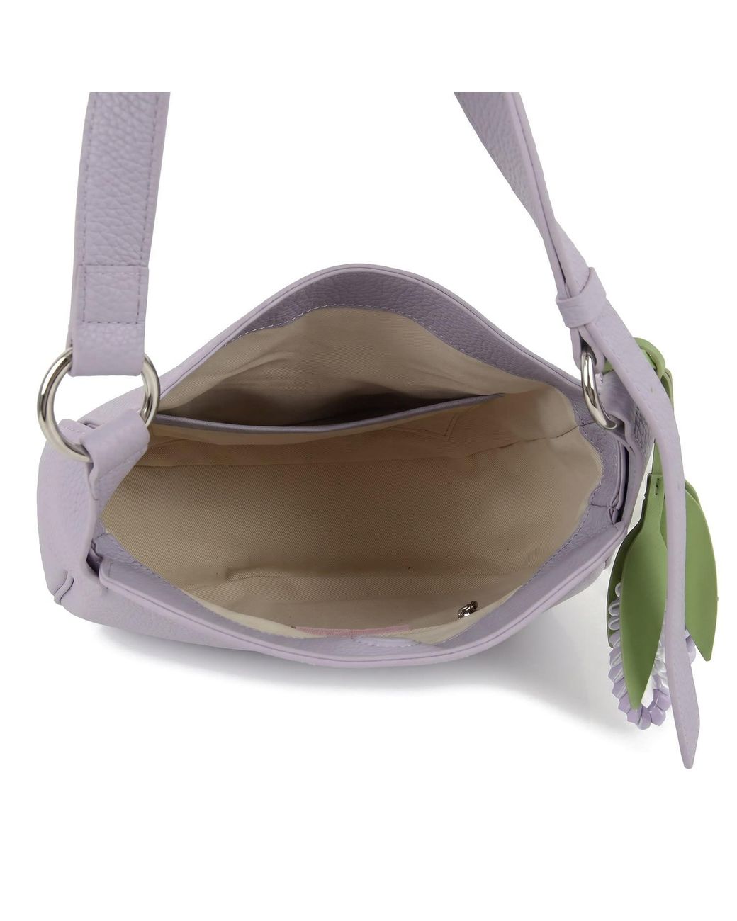 Modenaire Purple Soft Leather Shoulder Bag With Flap Closure And Adjustable Strap