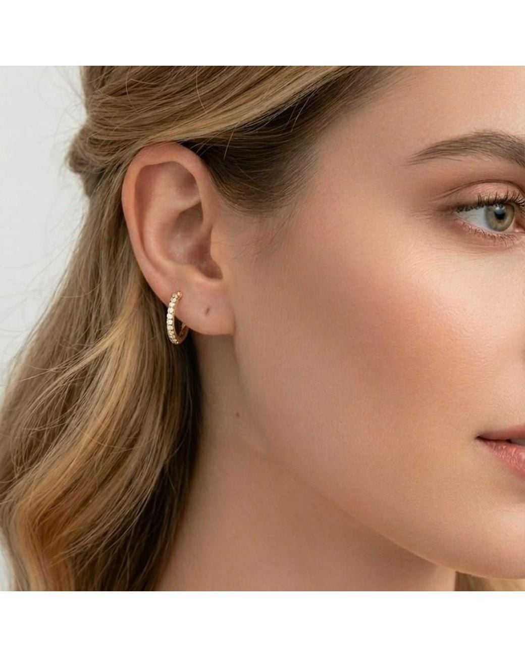 With Love Darling Metallic Sparkly Hoops