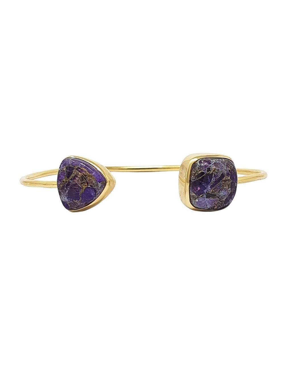 Sophelia Multicolor Vermeil Amethyst February Birthstone Bangle Bracelet