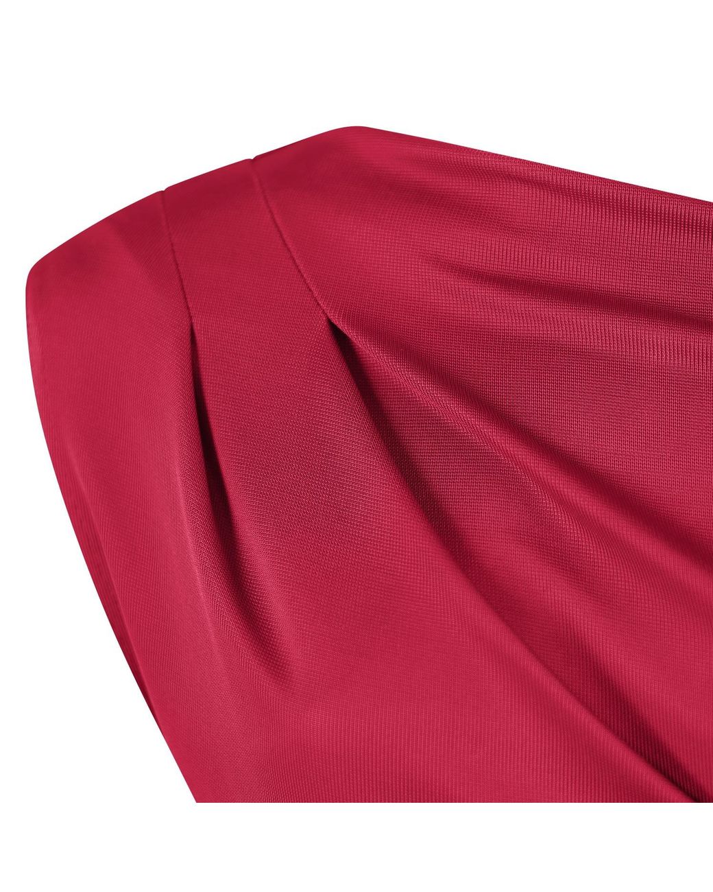 Me & Thee Red jagged Edge Drop Shoulder Top