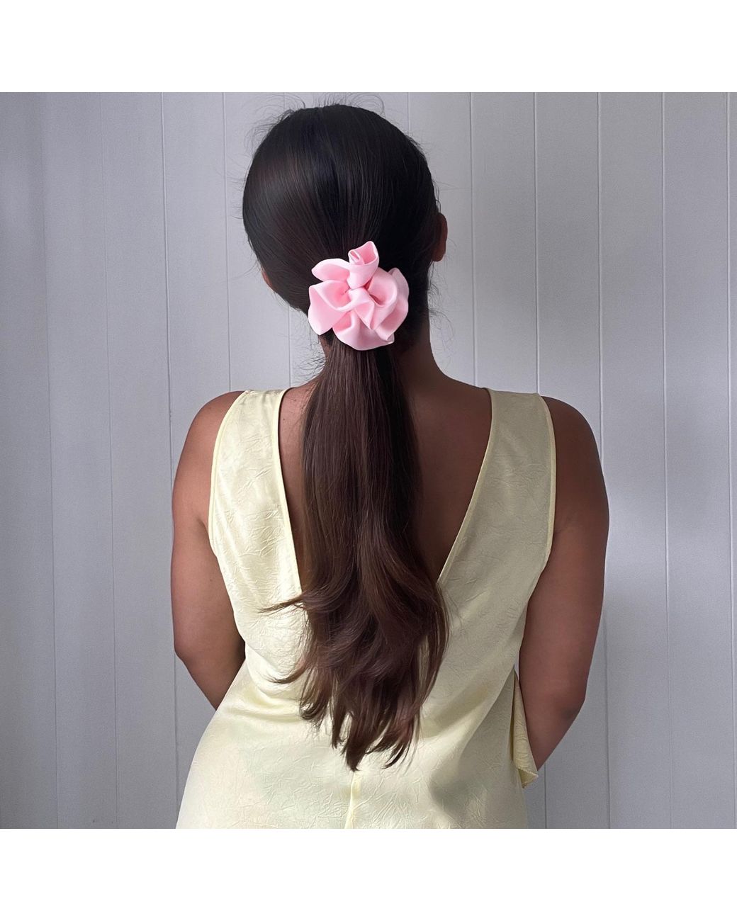 Sylk Red Flower Applique Hair Tie
