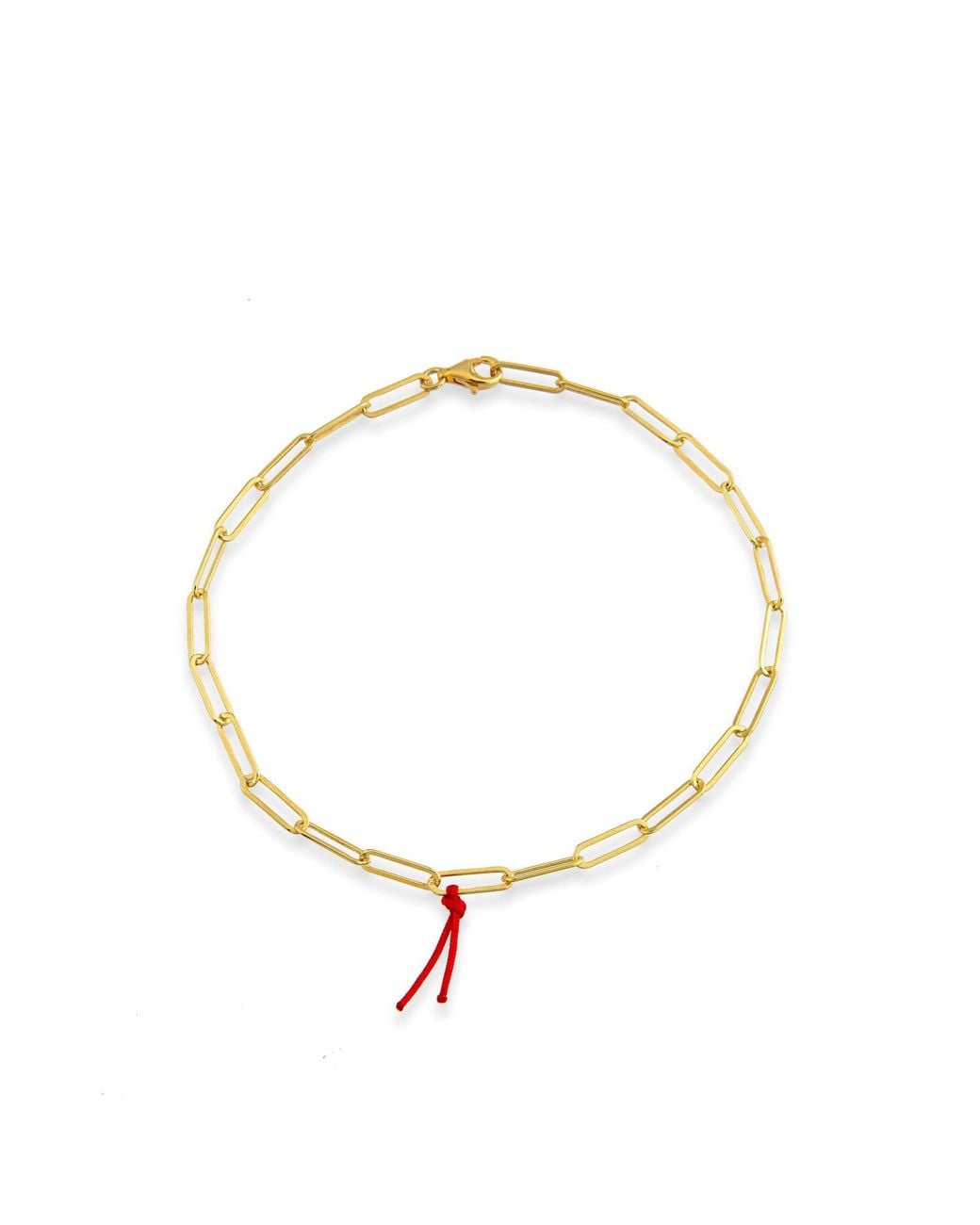 The Pheia Metallic Paperclip Chain Anklet