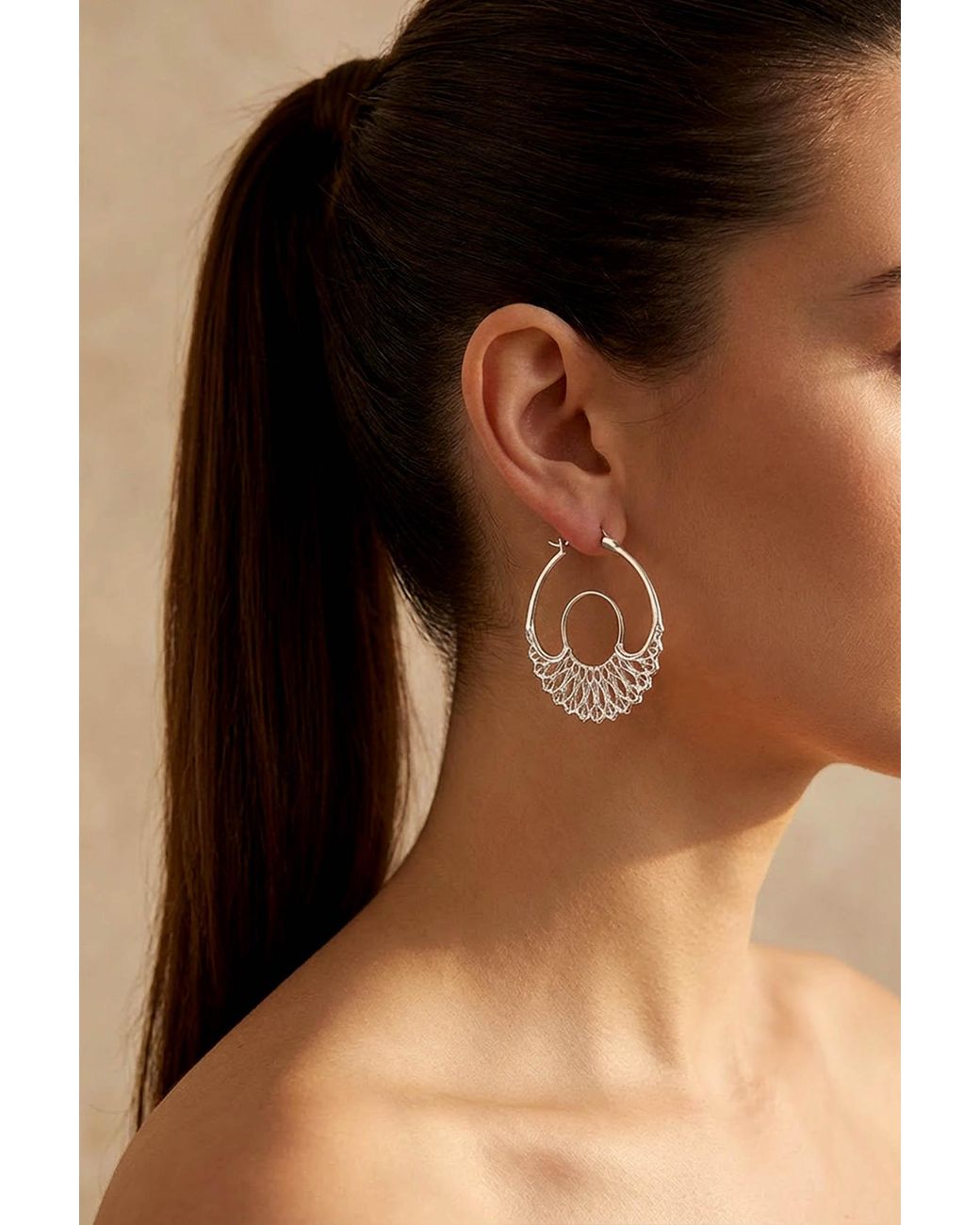 Astor & Orion Metallic Iris Sculptural Hoops Small