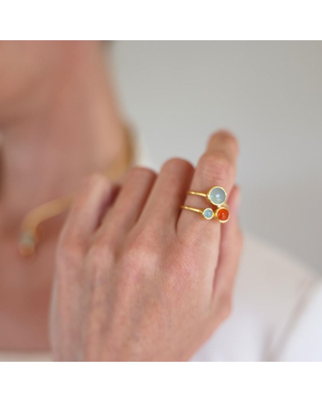 Linda Fiore Metallic Aurora Ring Vermeil