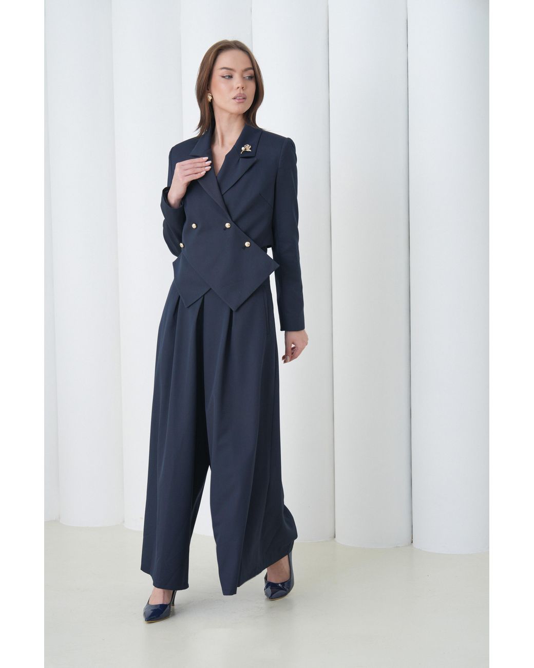 Lumina Eligma Blue Sovereign Crop Jacket